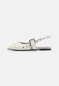 Slingback-ballerinasko - white