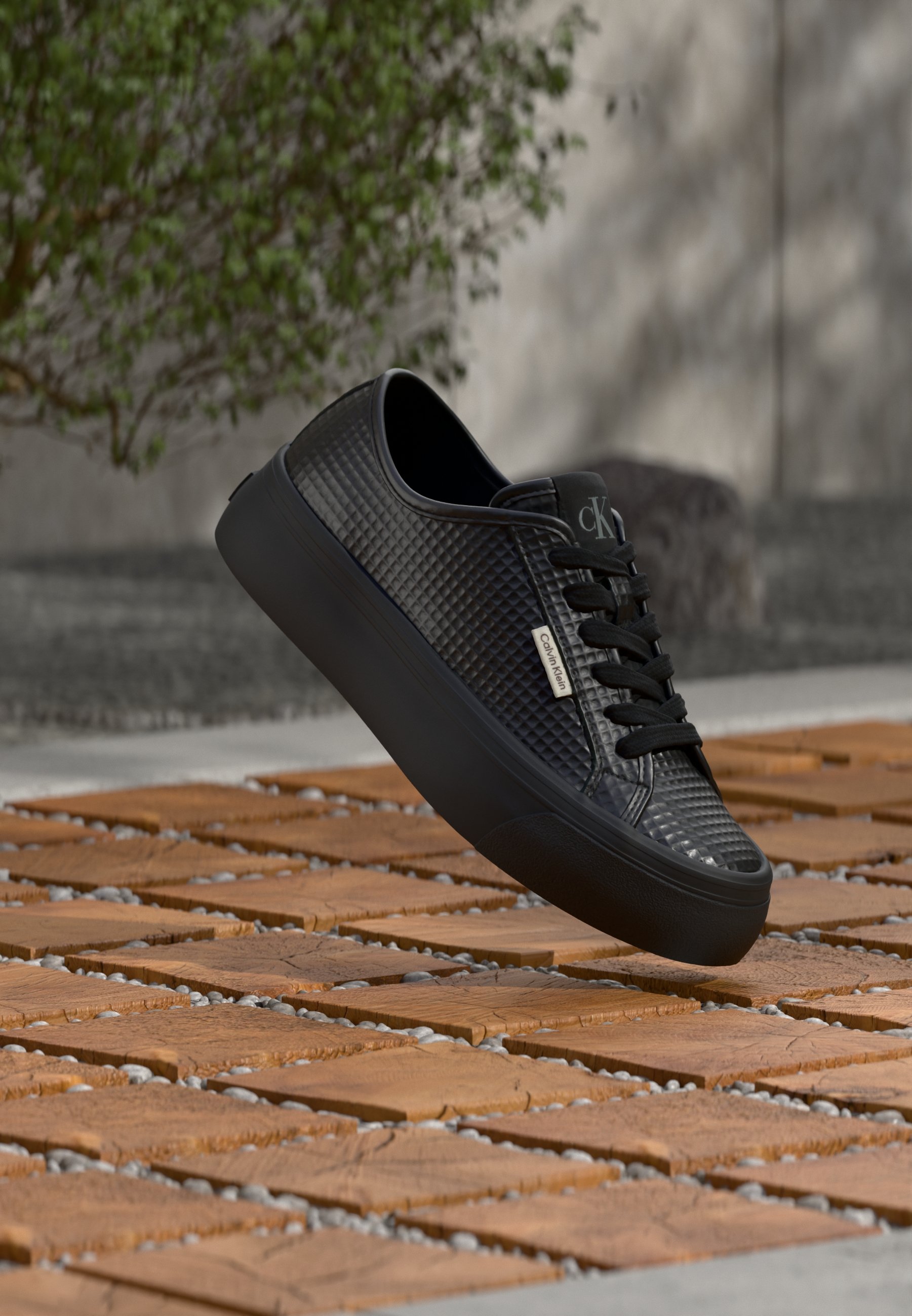 Calvin Klein LACE UP - Tenisky - triple black
