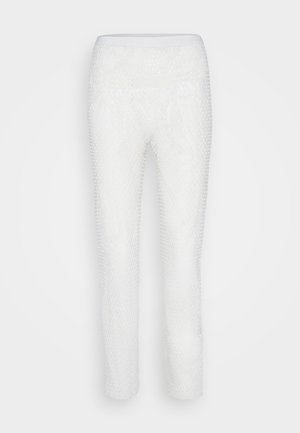 Gina Tricot RHINESTONE NET - Leggingsit - offwhite