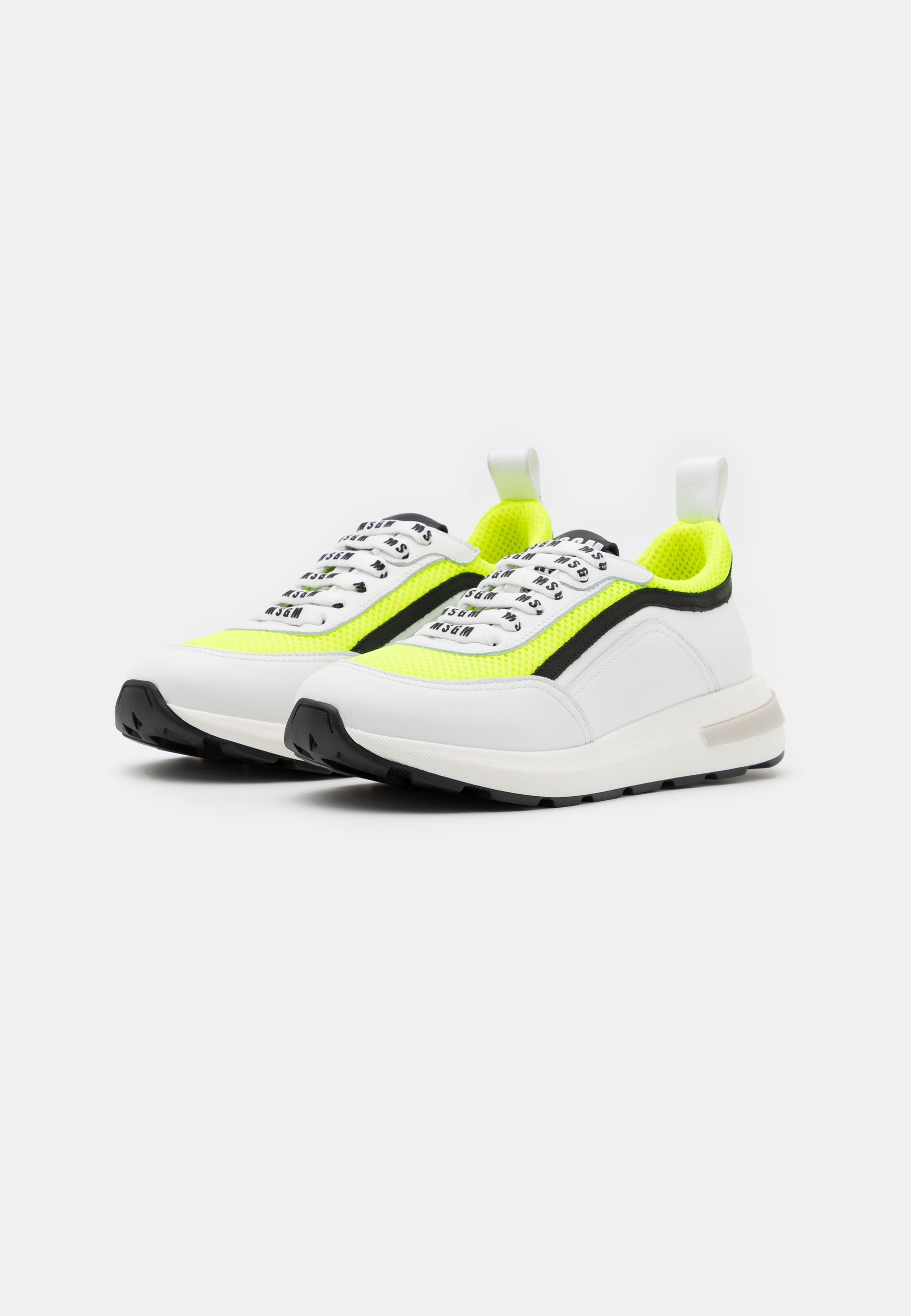 white neon trainers
