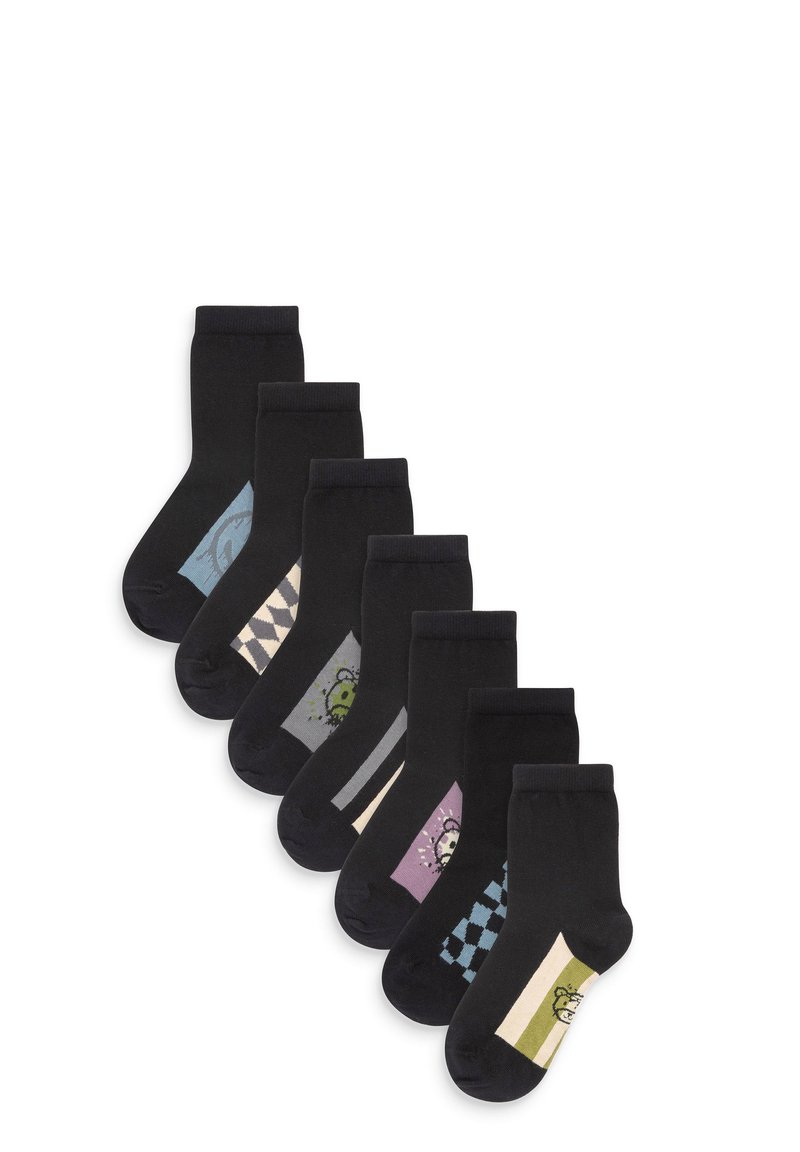 Next SEVEN PACK OLDER - Socken - black checkerboard stripe