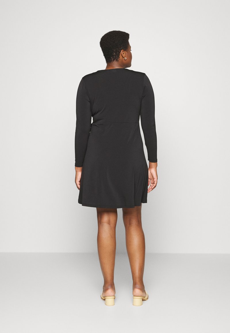 ann taylor black sweater dress Ann Taylor LOFT Black Polka Dot Mesh Ruffles Long Sleeve Midi Sweater Dress  Sz M