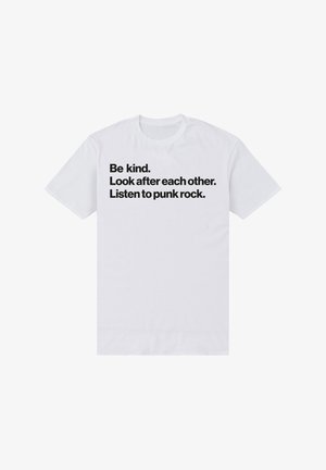 Henry Tiger, MUSIC LISTEN TO PUNK ROCK - T-shirt print - white