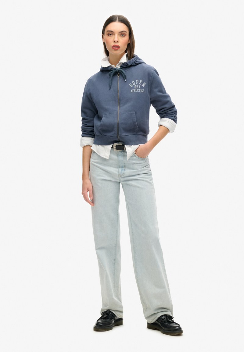 Superdry & Co Sweater met rits blauw