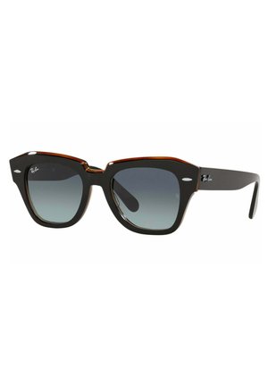 Ray-Ban STATE STREET - Occhiali da sole - nero su marrone trasparente