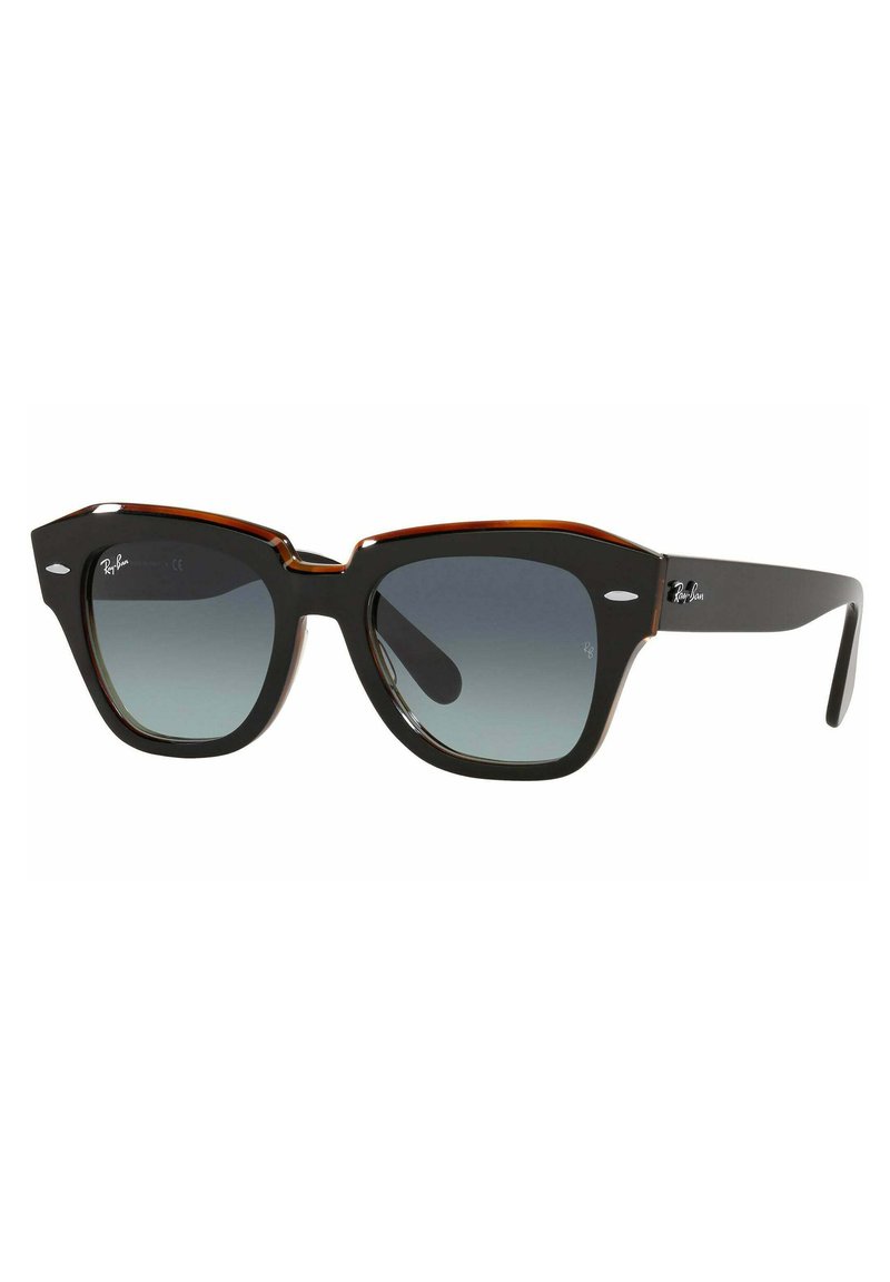 Ray-Ban STATE STREET - Occhiali da sole - nero su marrone trasparente