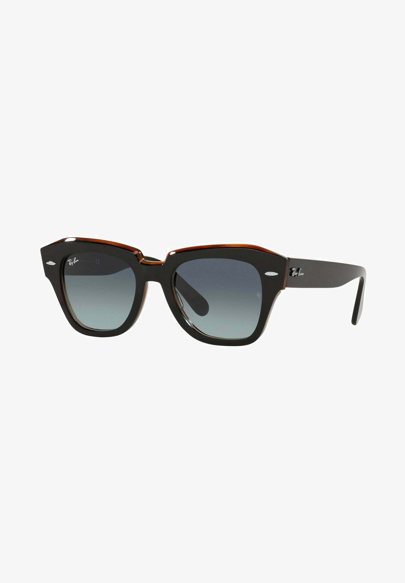 Ray-Ban STATE STREET - Occhiali da sole - nero su marrone trasparente