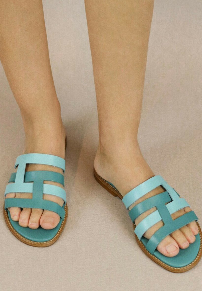 Un Paso Más PLANA CRETA - Sandalias planas - turquesa - Zalando.es