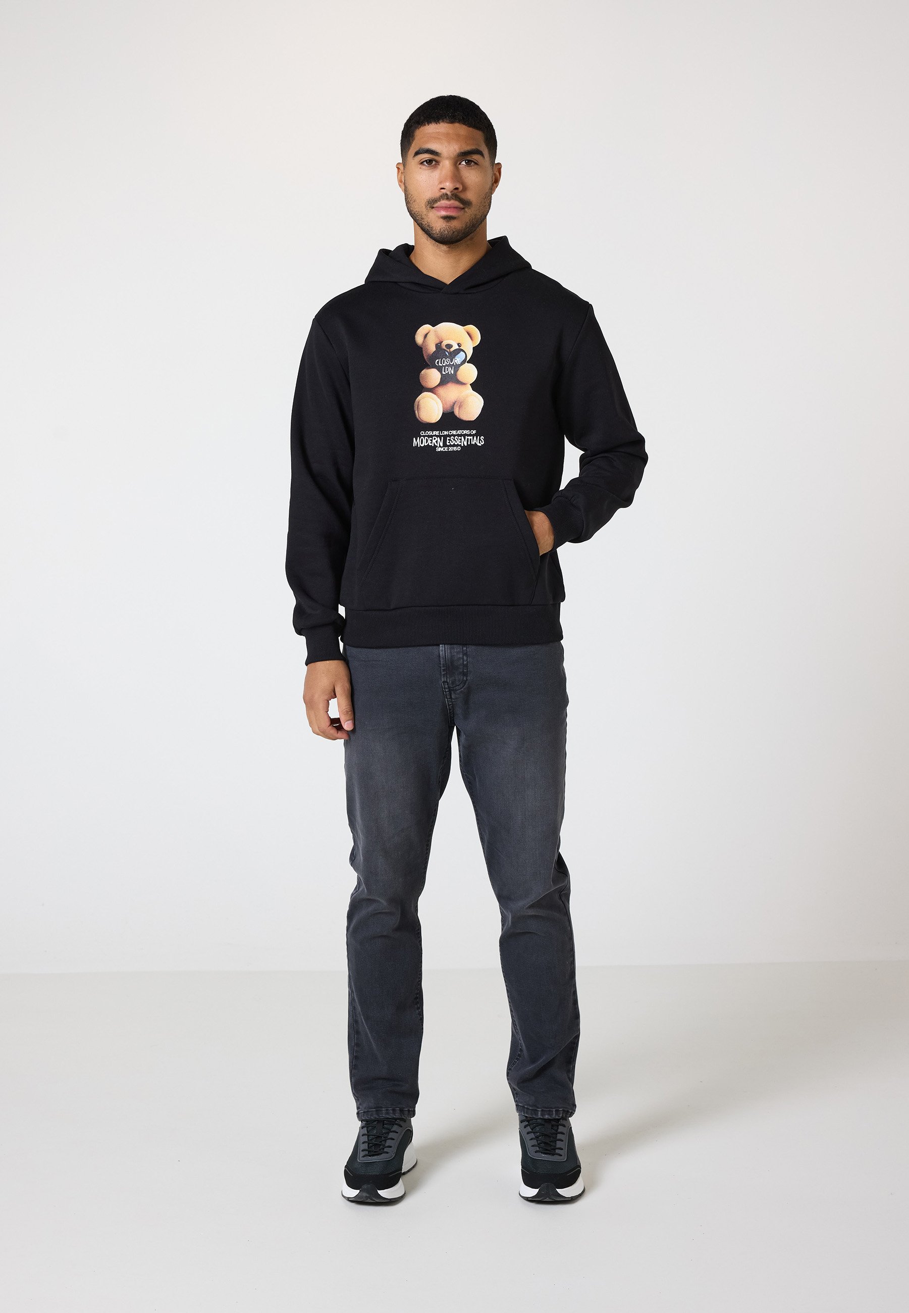 CLOSURE London HEART TEDDY HOODIE - Hoodie - black - Zalando.co.uk