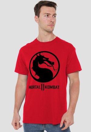 Cotton Soul, MORTAL KOMBAT 11/DRAGON LOGO - T-Shirt print - red