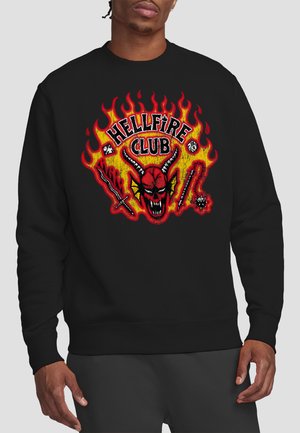 STRANGER THINGS HELLFIRE FLAMES - Sweatshirt - black