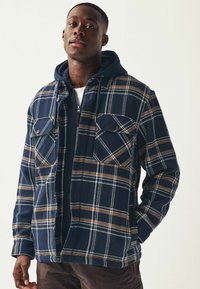 Next BORG LINED CHECK - Mezisezónní bunda  - navy blue