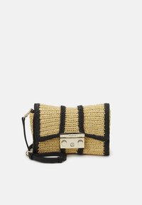 Furla METROPOLIS MINI CROSSBODY REMIX - Taška s příčným popruhem - naturale/nero