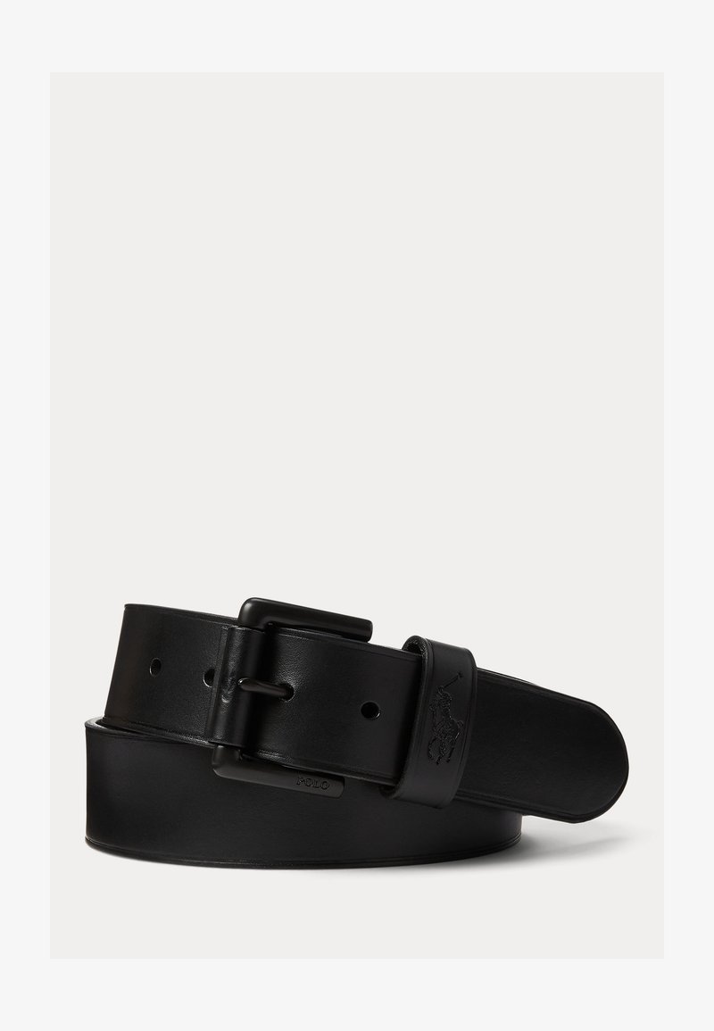 Polo Ralph Lauren SIGNATURE PONY LEATHER BELT - Cinturón - black