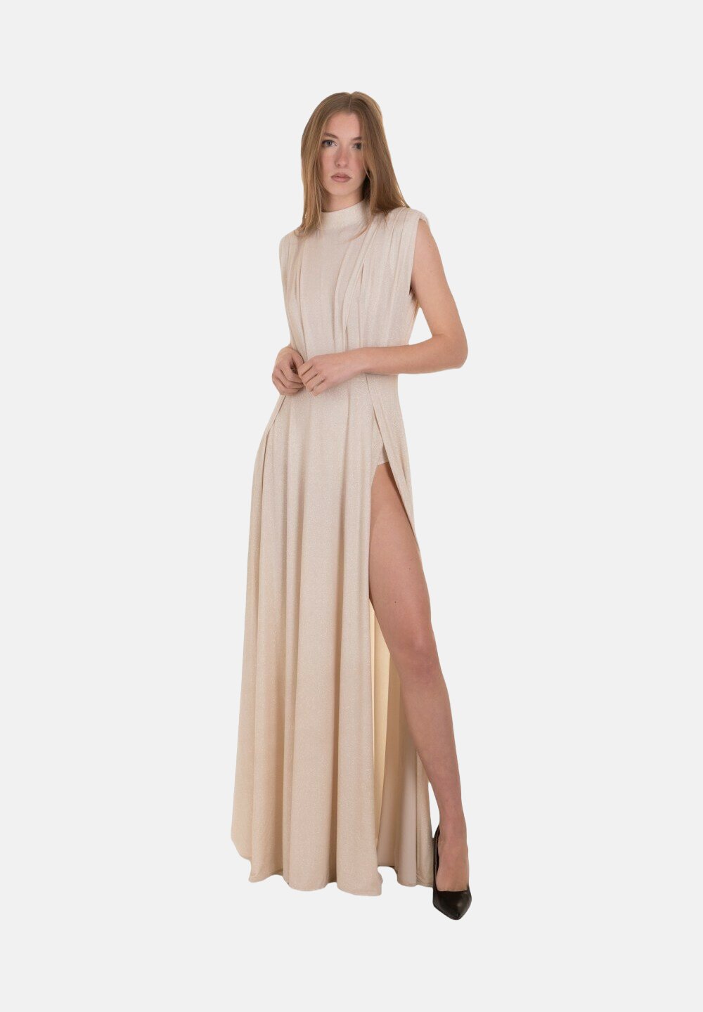 poliestere abbigliamento sarah chole prezzi Sarah Chole Vestito lungo beige