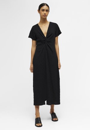 Object GEKNOTETES - Robe de jour - black