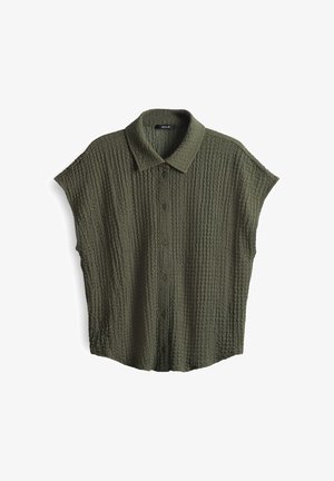 OPUS, REGULAR FIT - Button-down blouse - olive leaf