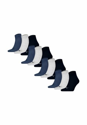 UNISEX QUARTER 12ER PACK LOGO - Socken - blau grau