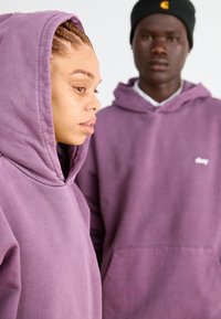 Obey Clothing LOWERCASE HOOD UNISEX - Felpa - pigment plum perfect