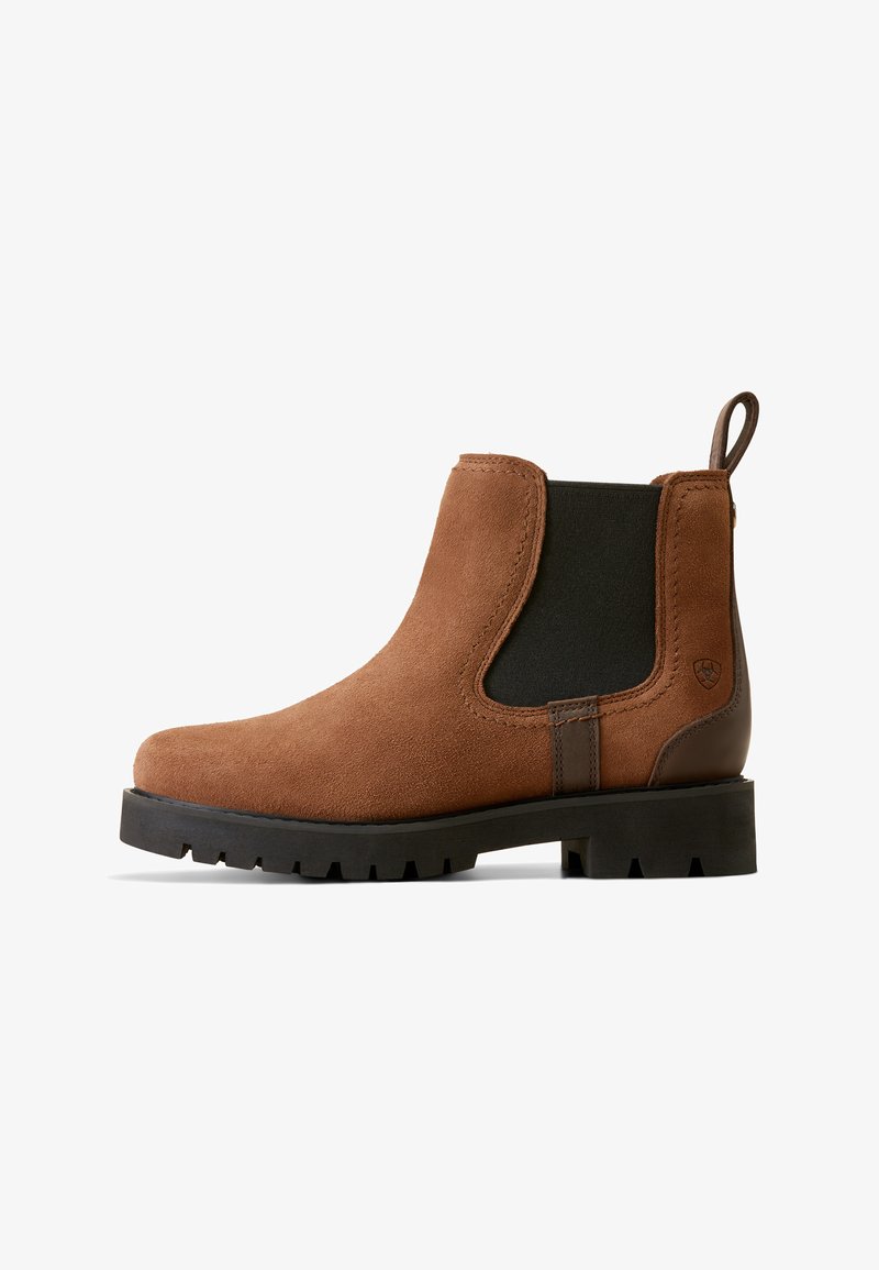 Ariat WEXFORD LUG WATERPROOF CHELSEA - Platform ankle boots - dark earth