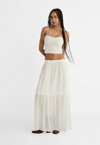 Stradivarius STRAPPY FLORAL  - Camicetta - white