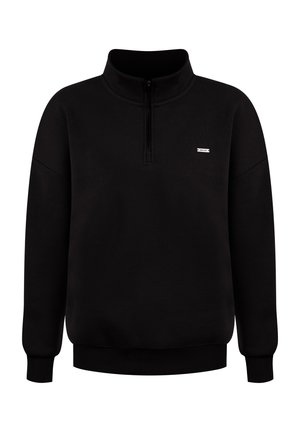 BASIC HALF ZIP HOODIE JAGO - Sweatjacke - schwarz