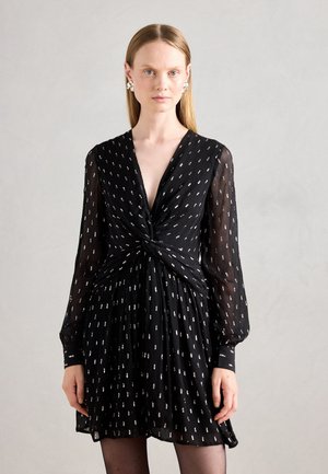 LONG SLEEVE MINI DRESS WITH DRAPED FRONT - Koktel haljina / svečana haljina - meteorite