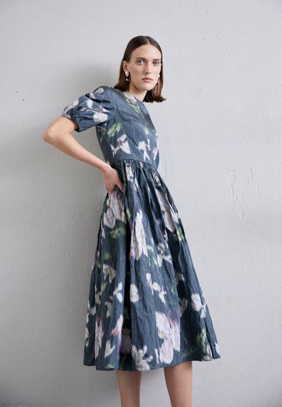 Erdem SHORT SLEEVE DRESS VOLUME SKIRT - Cocktailkleid/festliches Kleid - black