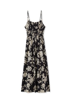 Terranova, CON SPALLINE STAMPA FIORI - Vestito lungo - var nero