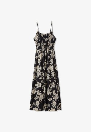 Terranova, CON SPALLINE STAMPA FIORI - Vestito lungo - var nero