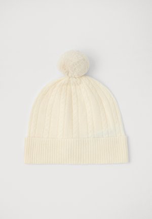 HOODED WRAP - Paraorecchie - organic white