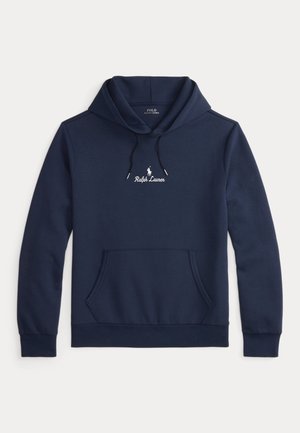LOGO DOUBLE-KNIT HOODIE - Bluză de molton - aviator navy