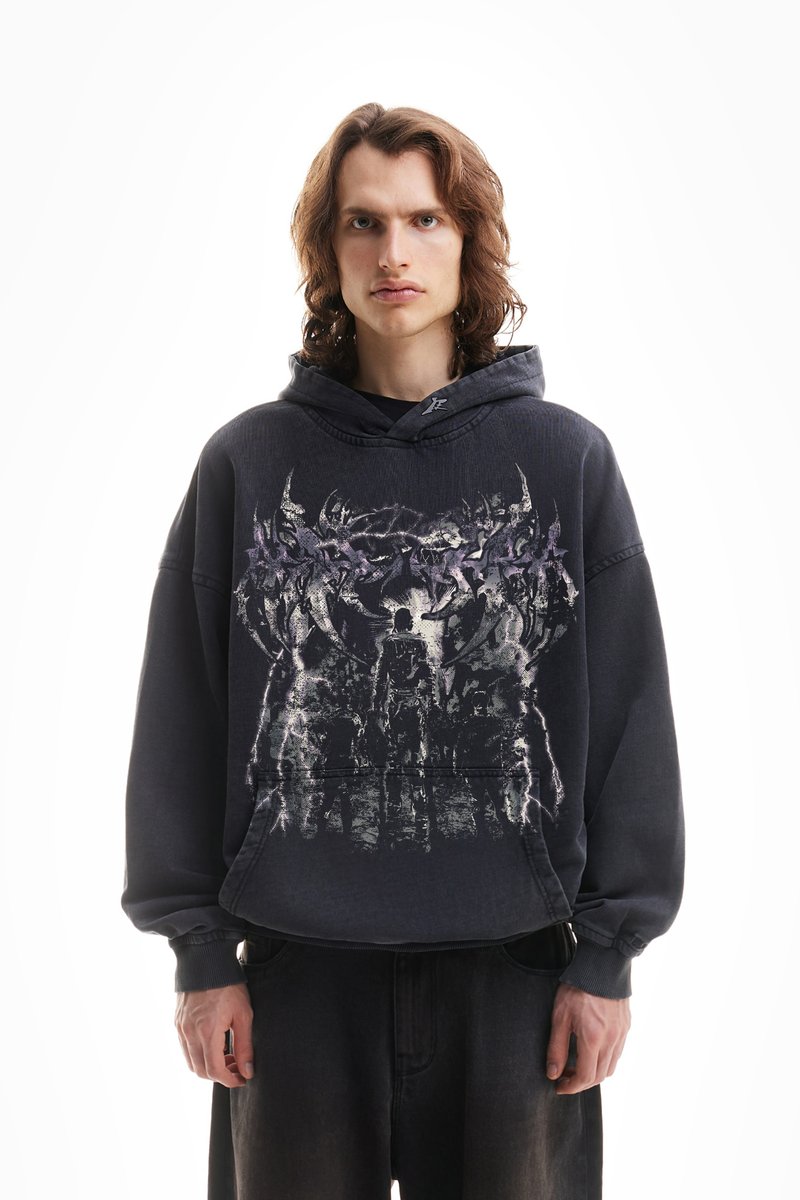 FAVELA - DYSTOPIA UNISEX - Sweatshirt - black washed, Enlarge