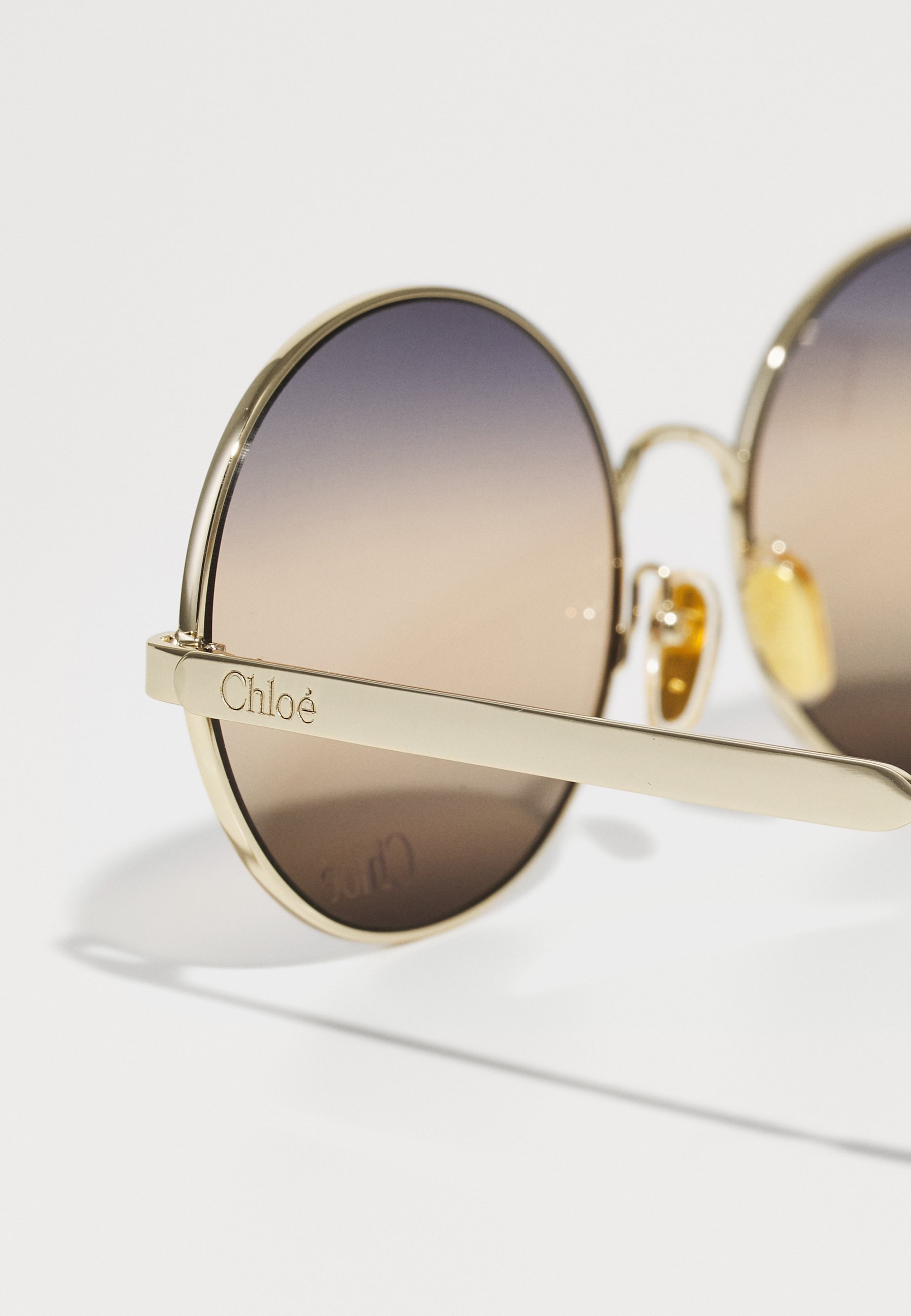 CHLOÉ CARLINA OVERSIZED ROUND METAL SUNGLASSES - Sunglasses