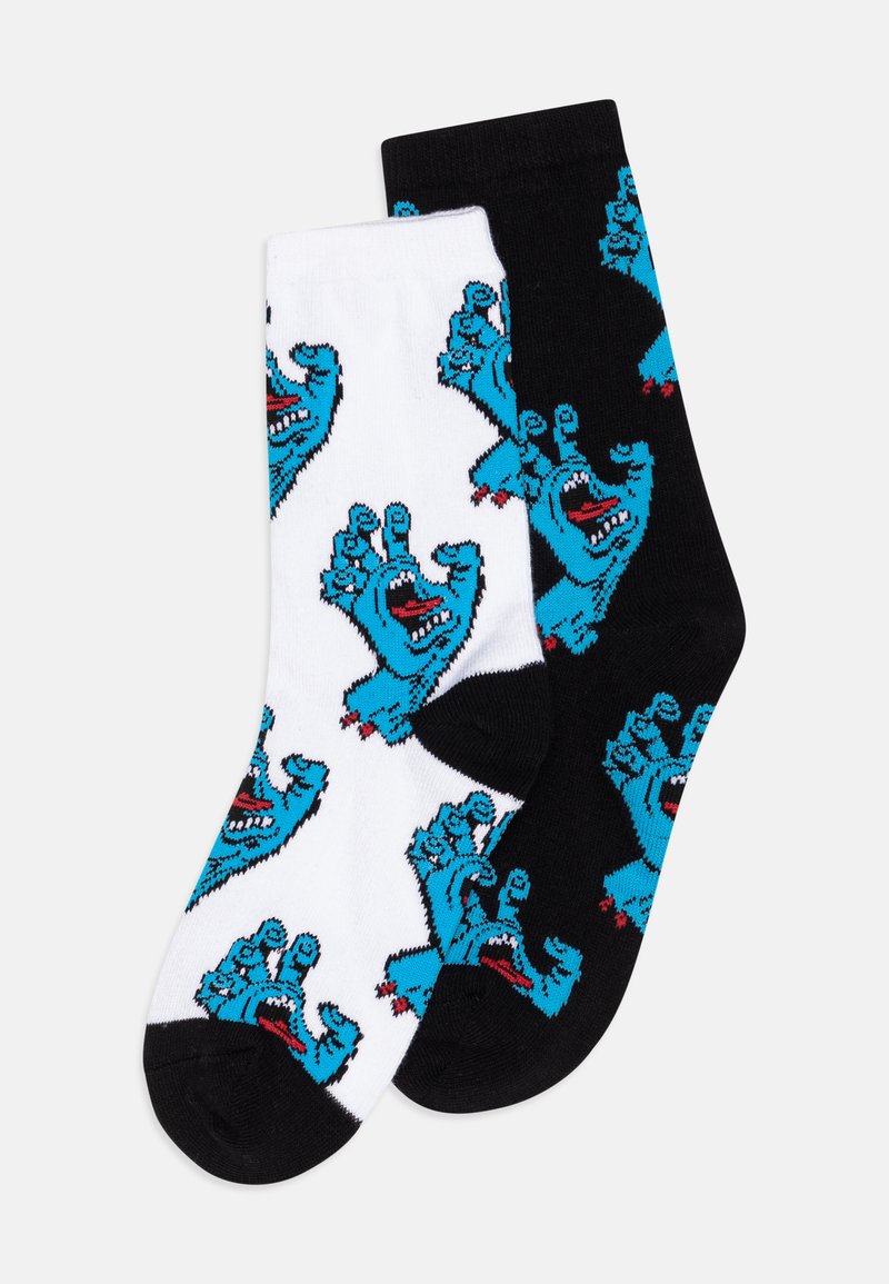 Santa Cruz YOUTH MULTI HAND UNISEX 2 PACK - Κάλτσες - white/black