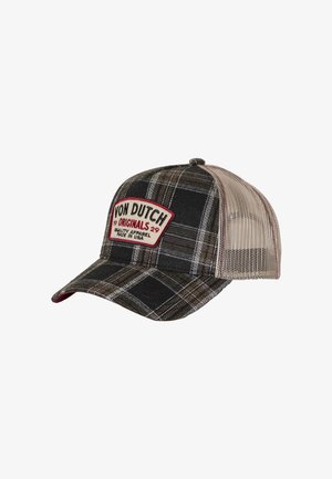 Von Dutch, CASQUETTE BASEBALL À CARREAUX AVEC FILET ET PATCH CARRREAUX10 - Casquette - rouge