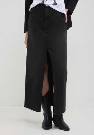 Calliope CON SPACCO  - Maxi skirt - nero