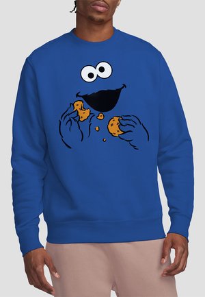 SESAME STREET COOKIE MONSTER OM NOM FACE - Sweatshirt - blue