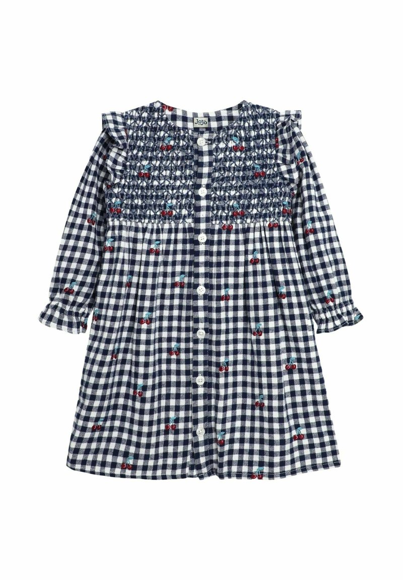 JoJo Maman Bébé CHERRY EMBROIDERED SMOCKED AND - REGULAR FIT - Kreklkleita - navy