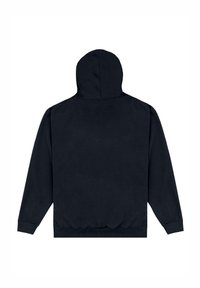 Felpa con cappuccio blu navy scuro con tasca a marsupio, polsini a coste e vita aderente, realizzata in morbido tessuto misto cotone.