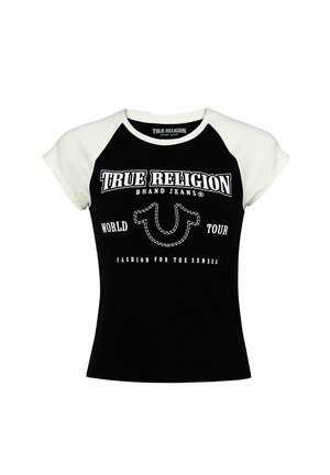 True Religion RAGLAN - Apdrukāts T-krekls - black