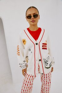Never Fully Dressed - POEMA MARTHA - Cardigan - cream Miniatyrbilde 1