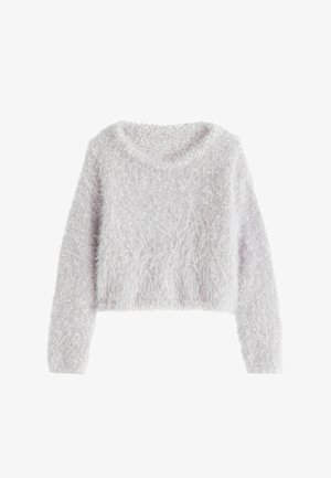 Next, REGULAR FIT - FLUFFY JUMPER - Striktrøje - grey