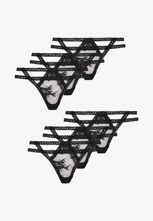 Hunkemöller 6 PACK - Stringit - black