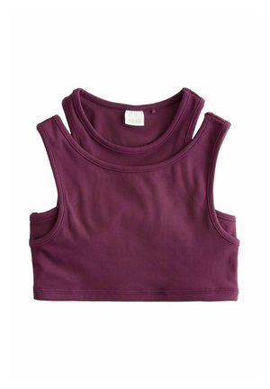 Next, REGULAR FIT-CROP - Top - burgundy red