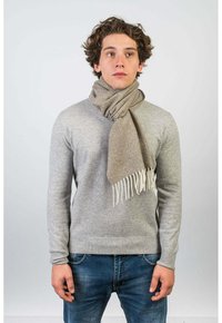 Dalle Piane Cashmere HERRINGBONE - Sciarpa - taupe