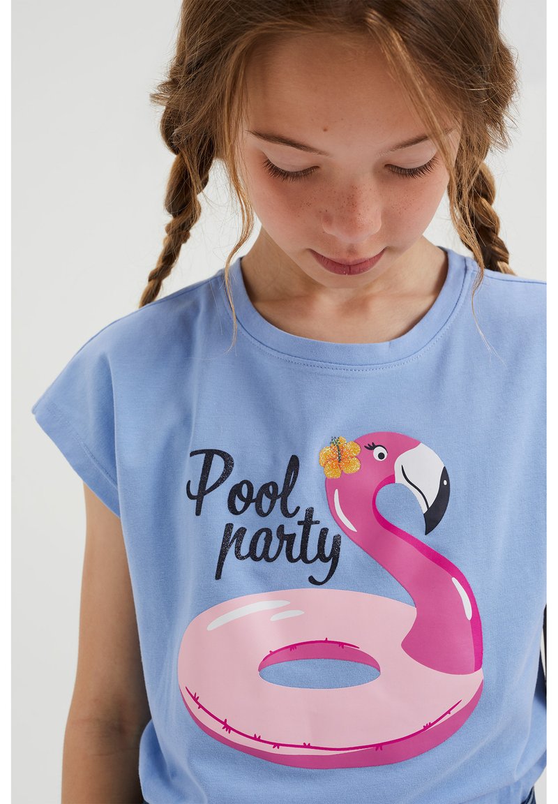 Kinder T-Shirts | WE Fashion MET OPDRUK T-Shirt print blue/blaugrau - LQ93397 Kinder T-Shirts | WE Fashion MET OPDRUK T-Shirt print blue/blaugrau - LQ93397