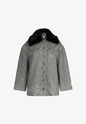 LIU JO WITH COLLAR - Giacca di jeans - black