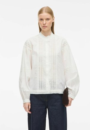 LANGARM MANDARINKRAGEN - Hemdbluse - cloud dancer