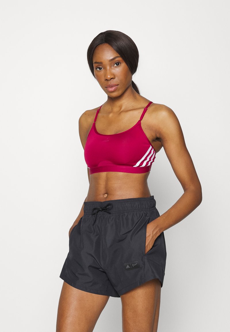 adidas Performance AEROREACT TRAINING - Sutiã desportivo de suporte ligeiro - legacy burgundy/white